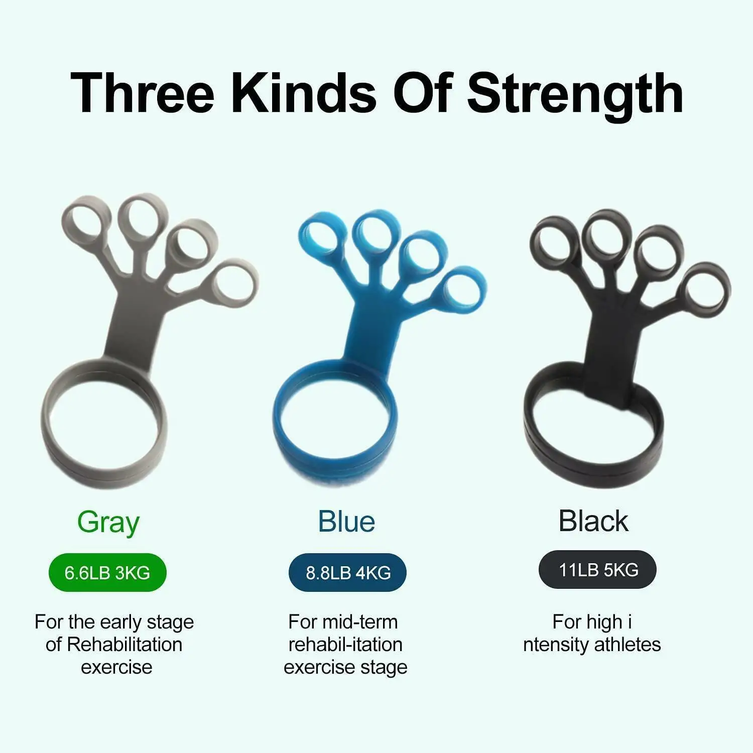 Finger Excise Silicone Grip Device Finger Exercise Stretcher Arthritis Hand Grip Trainer Strengthen Rehabilitation Training