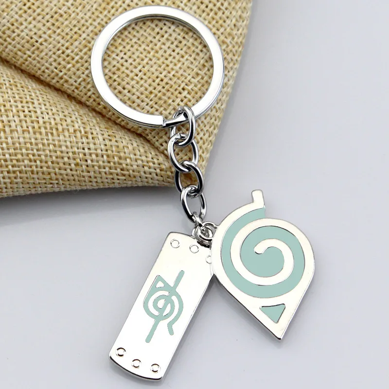 Luminous Anime Keychain Metal Uzumaki Kakashi Pendant Keyring Kids Toys Gifts