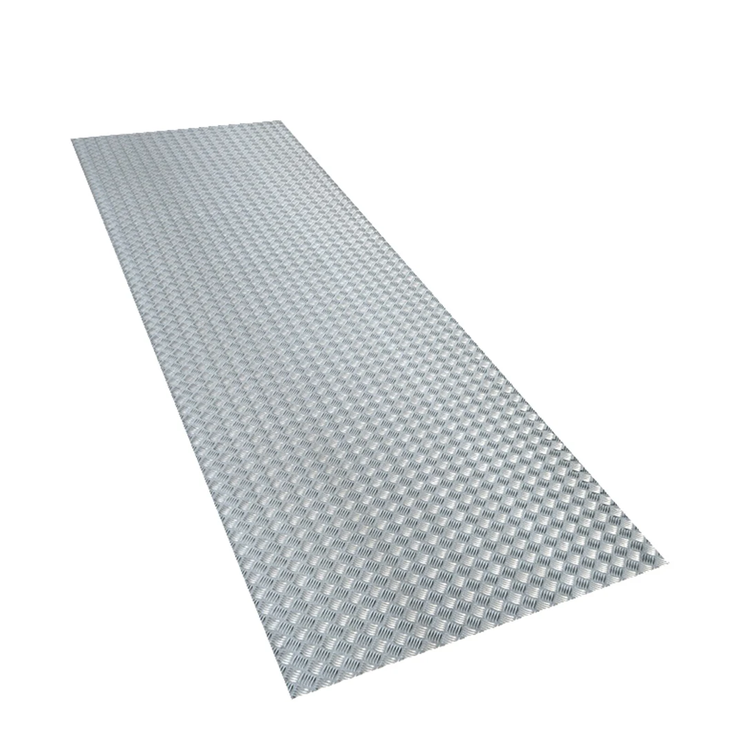 custom 5052 6061 6063 anti-skid grid ribbed aluminum sheet