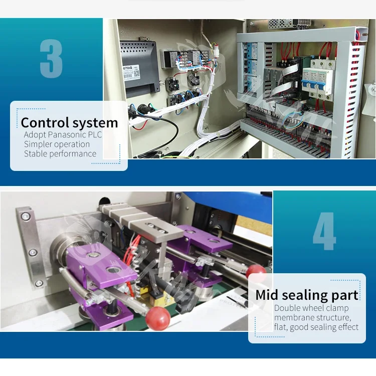 Automatic Pillow Wrapping Machine Flow Type Wrap Packing Machine Multi Purpose Flow Sugar Cubes Packaging Machine