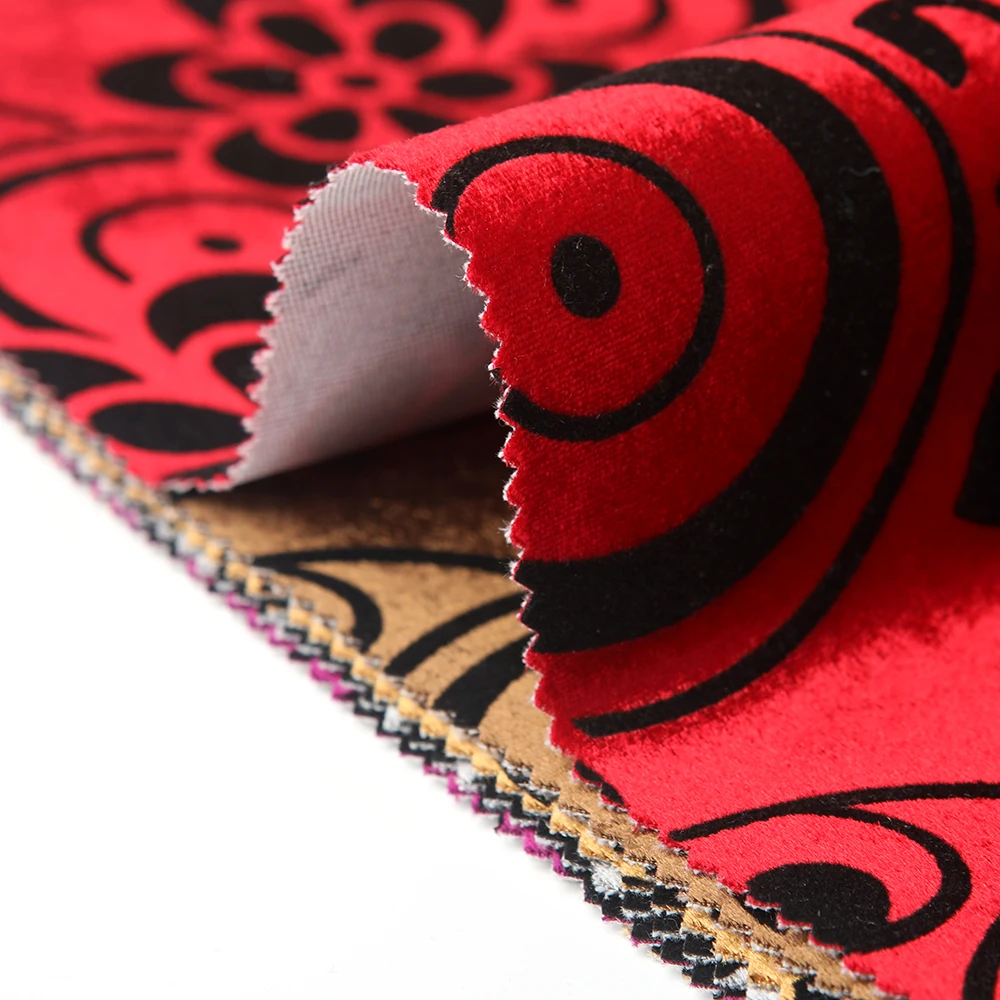 tricot flocking fabric for sofa furniture sofa fabric upholstery printed polyester fabric for sofas