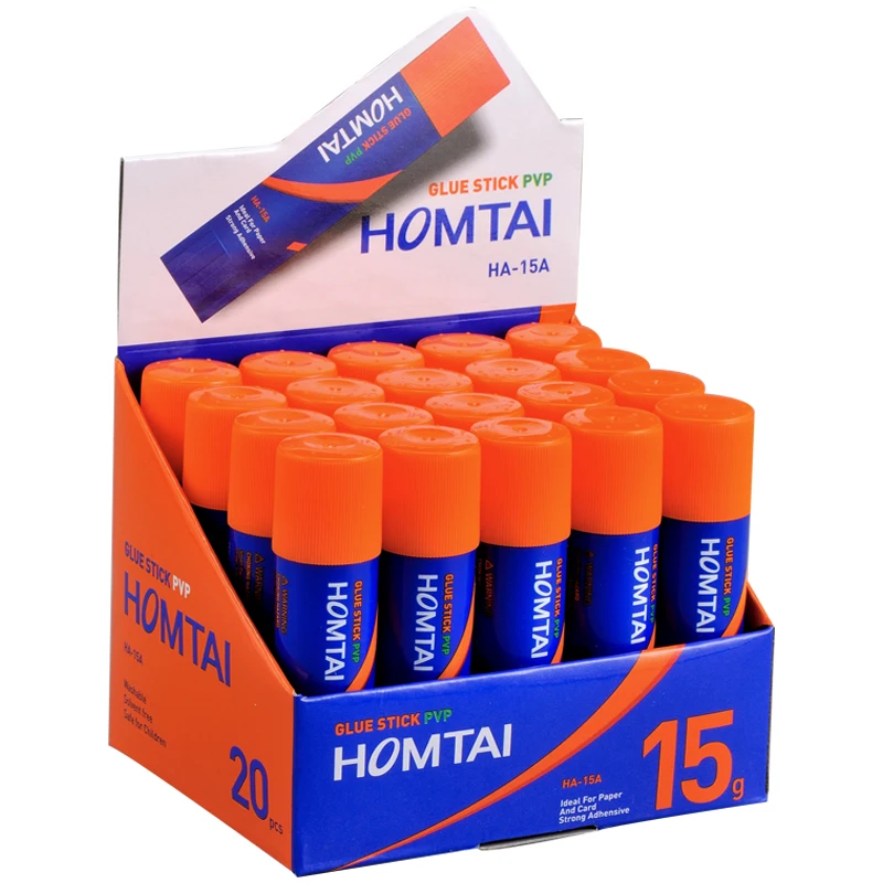 
PVP Glue Stick Solid Stick Glue Custom Brand And Logo Office Supply Stationery OEM Washable Non-Toxic Safe Glue Sticks 