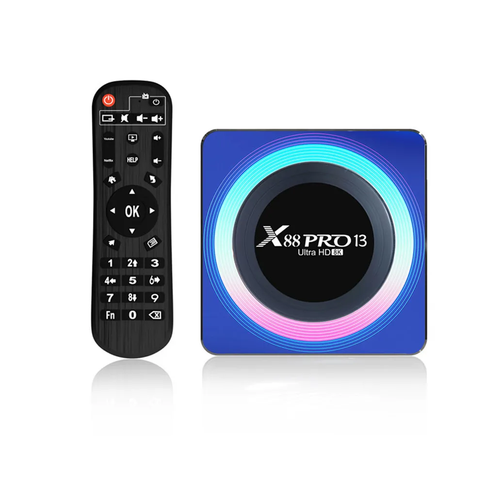 X88 Pro 13 Smart Android 13 TV Box RK3528 Quad-Core 64bit Cortex-A53 Support 8K Video Decoding Wifi6 BT5.0 iptv set top box