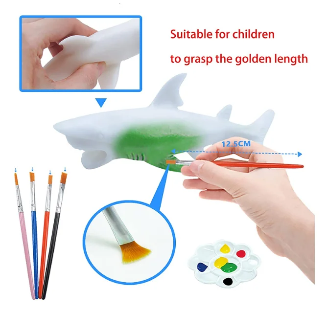 DIY Kit Craft & Art Set Painting kids Make your own sea Animal Figurines 3D painting Plaster kit for kids boys girls gift