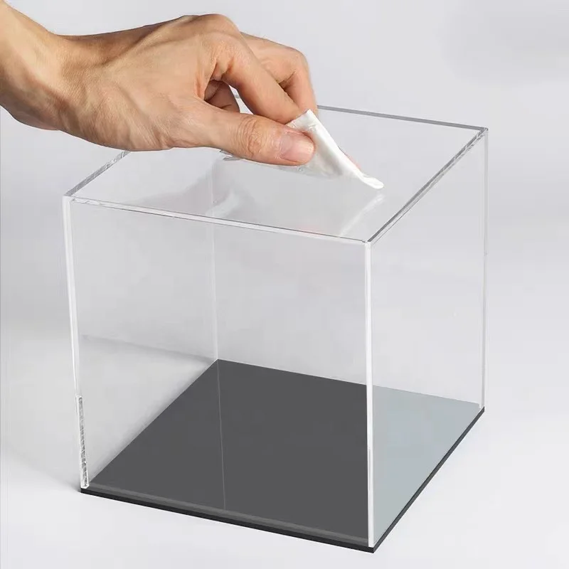 Factory price wholesale high quality transparent toy baseball basketball flower doll car model acrylic storage display box