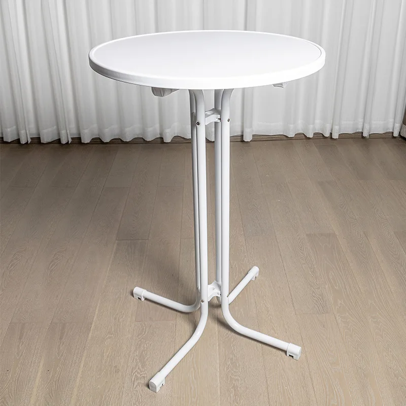 European and American Bistro Table Top Quality Folding Outdoor White 80cm Diameter Bar Furniture Commercial Modern Table