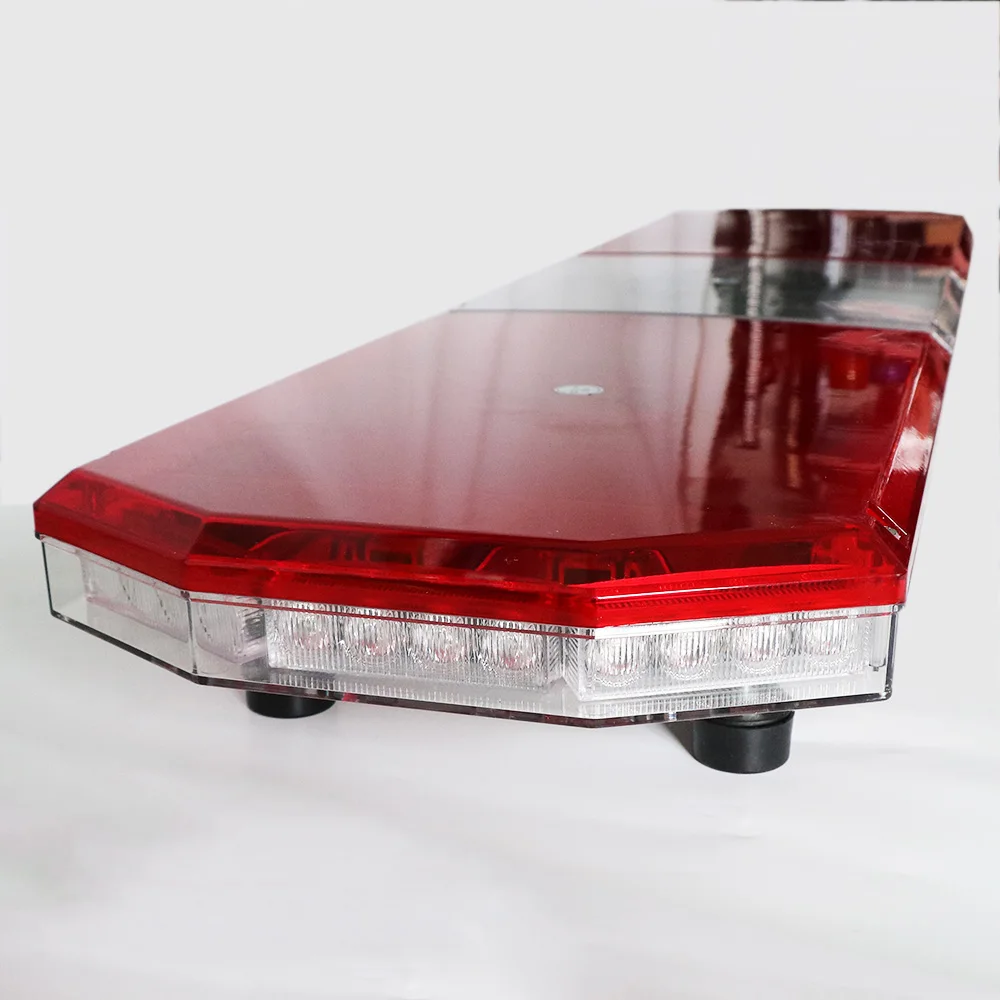 12 volt or 24V 47 inch Red Amber LED Strobe light bar Emergency Warning Flashing Lightbar Lamp with Siren Speaker for vehicles