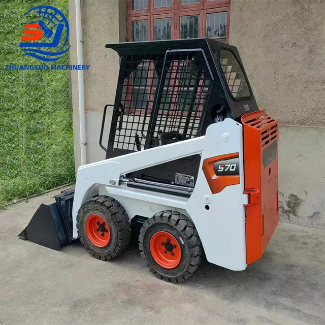 Used Powerful Performance Wheel Loader S160 S130 S70 Mini Skid Steer Loader With Shovel Bucket