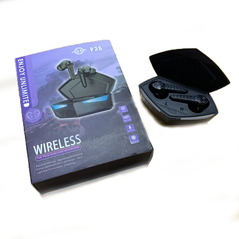  TWS P36 Wireless Gaming 2021 OEM In-ear Headset Earphone Headphone Earbuds with Microphone for