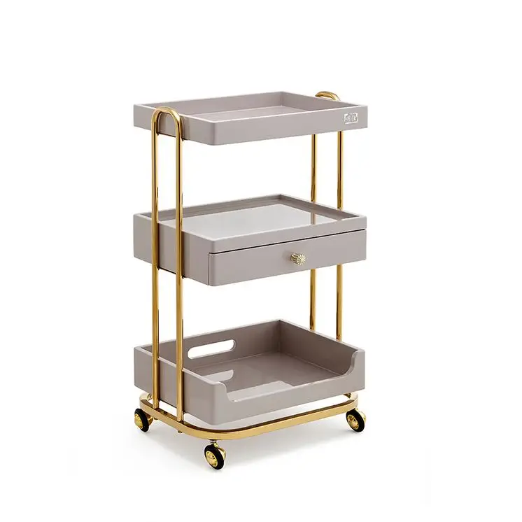 Multi-Functional Beauty Salon Furniture Beauty Cart Shelf Mobile Beauty Spa Trolley