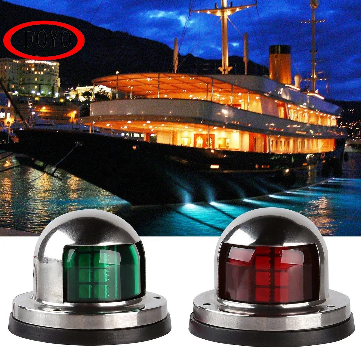 Foyo Brand Marine Hardware LED Navigation Light Boat Light for Boat/Car/Yacht/Kayak