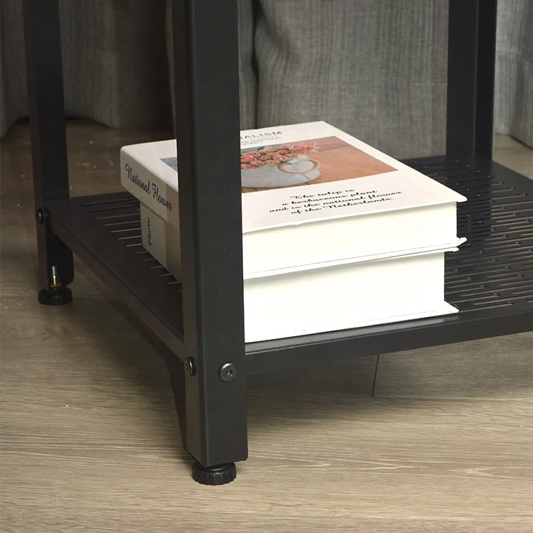 Wholesale Factory Price Contemporary Bedside Wood And Iron End Table Very Small Side Table