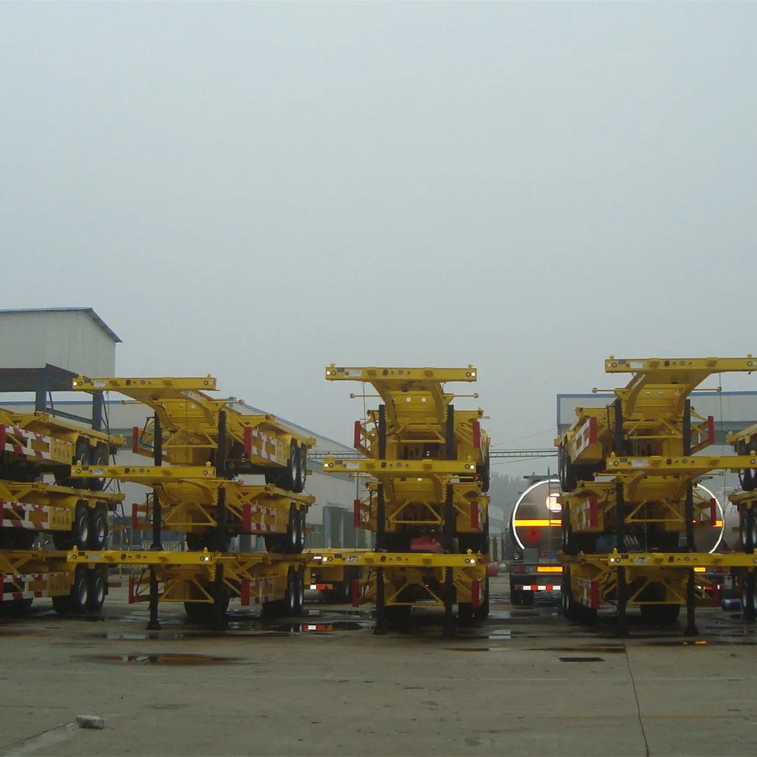 3 Axles 40ft container skeleton chassis semi trailer container trailer for sale