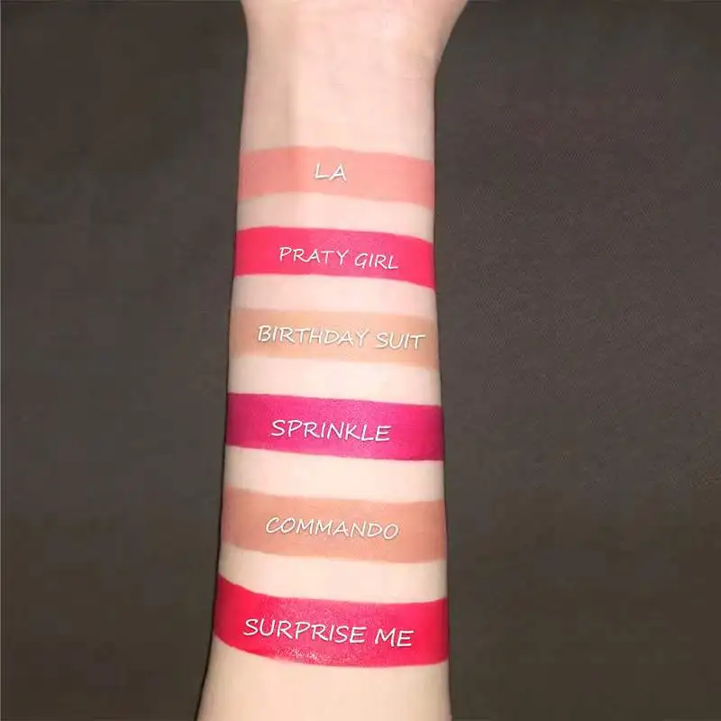 6 colors in a set Ky lipgloss Matte Liquid Lipstick Makeup Set Long Lasting Durable Lip Gloss Beauty Cosmetics Set labial