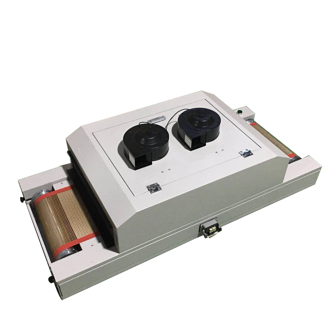 220V Factory supplied desktop UV conveyor belt curing machine high intensity curing system flat drying vanish machine UV