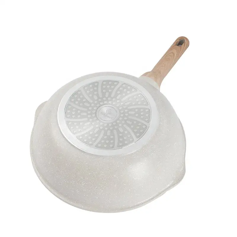 Customized 30cm Non-stick Aluminum Stone-coated Deep Frying Pan Non-stick Coating Wok