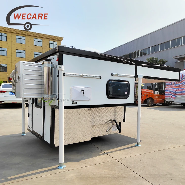 Wecare 4x4 Off Road Pick Up Camper Truck Pop Up Expedition Flatbed Truck Camper For Pickup
