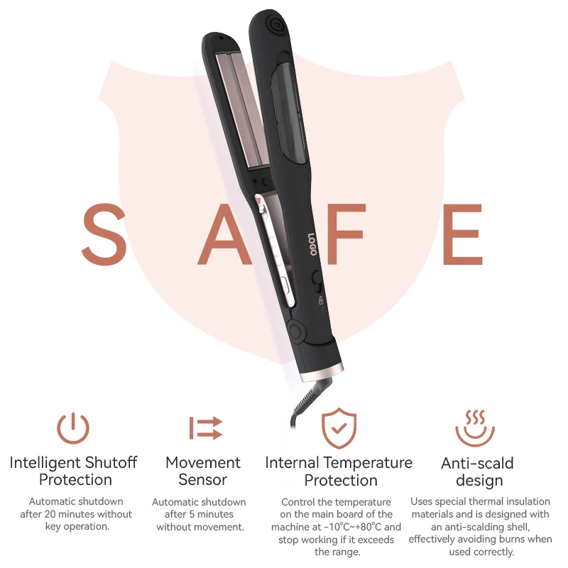 Профессиональный титановый выпрямитель для волос Утюги паровой ионный Выпрямитель 3 в