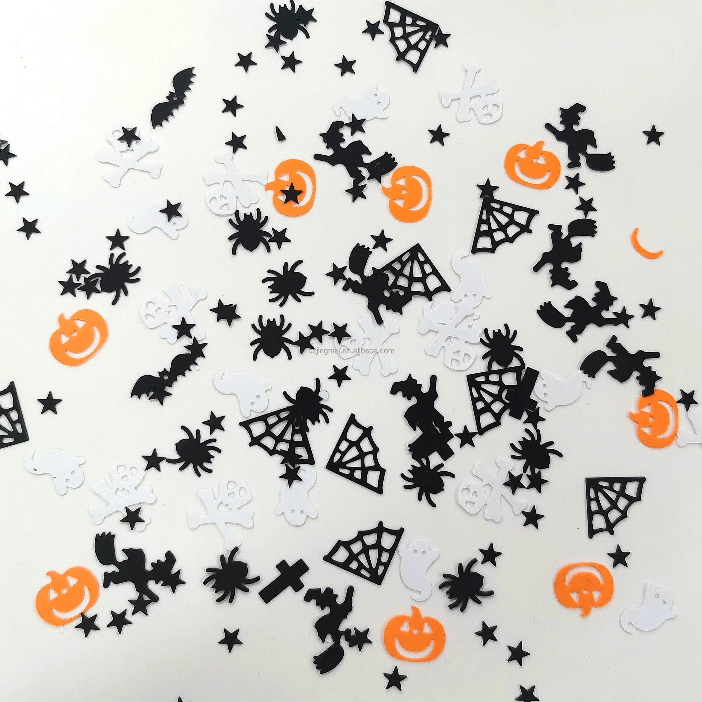Wholesale bulk Halloween glitter Pumpkin spider shaped glitter holiday decorating party glitter paillette