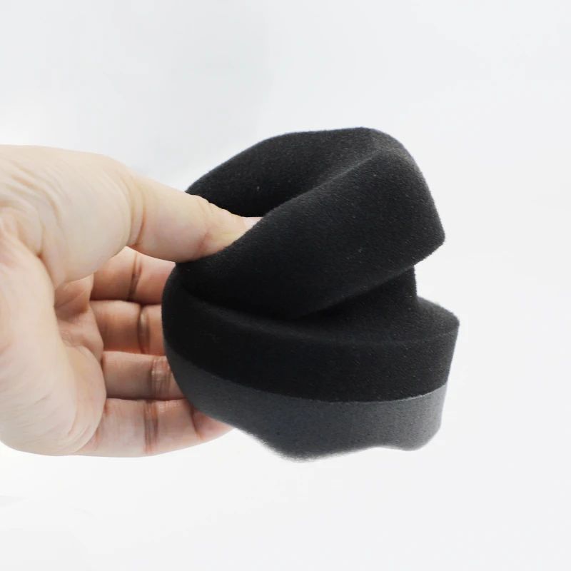 Hexagonal hand-held tire polishing waxing sponge for Clean tire waxing