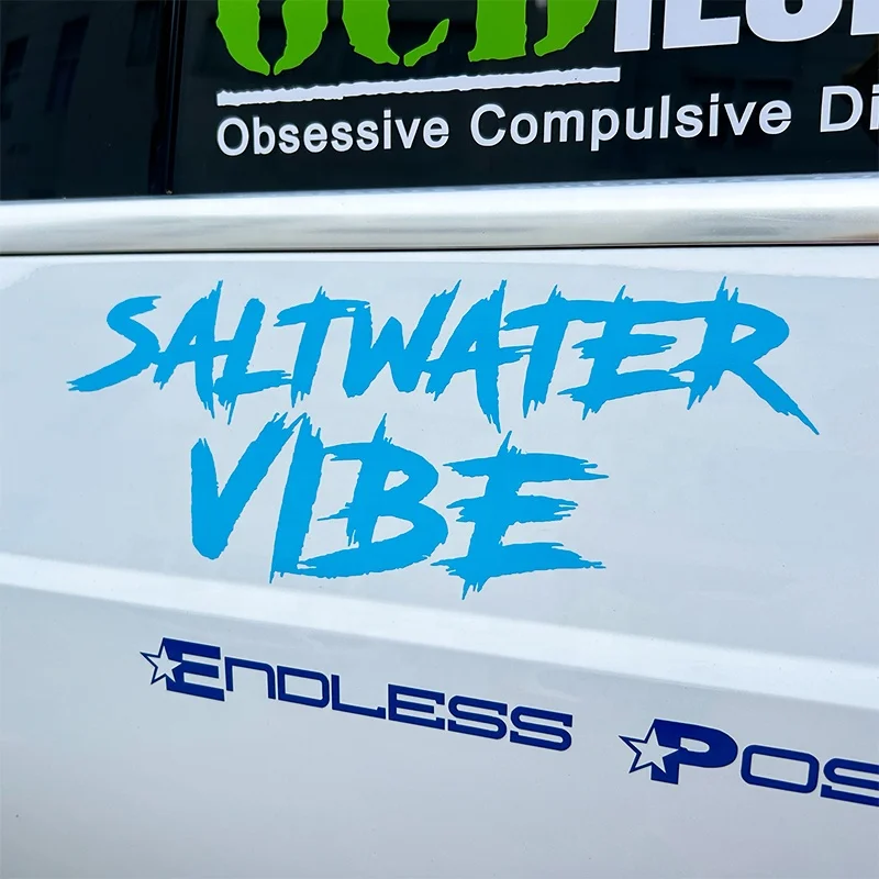 High Quality Waterproof Multiple Colors Custom Logo Truck Car Decals Die Cut Vinyl UV Transfer Bumper Window Stickers for Car