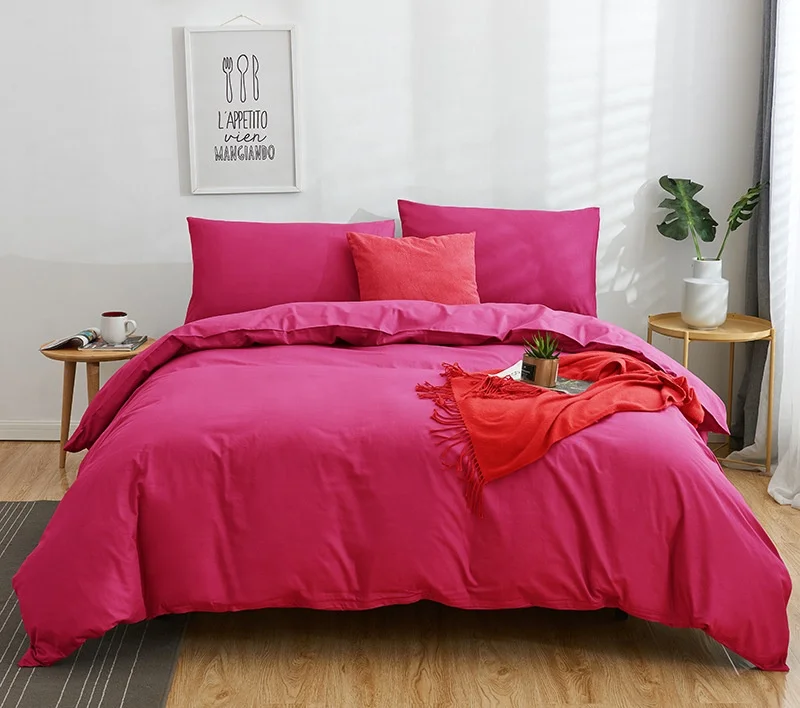Cotton Quilted Bedding Set Comforter Set Bedding Pink Bedding Set