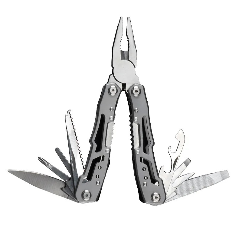 Johold 14 in 1 Stainless Steel Hollow Handle Plier Stainless Steel Plier Foldable Portable Screwdriver for Household Outdoor