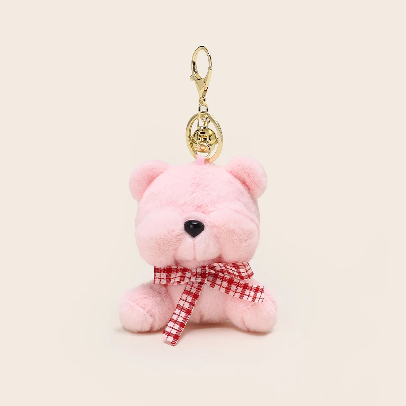 Cheap PendantShy Teddy Bear Cute Plushie Figure Keychain Plush Key Rings Toy