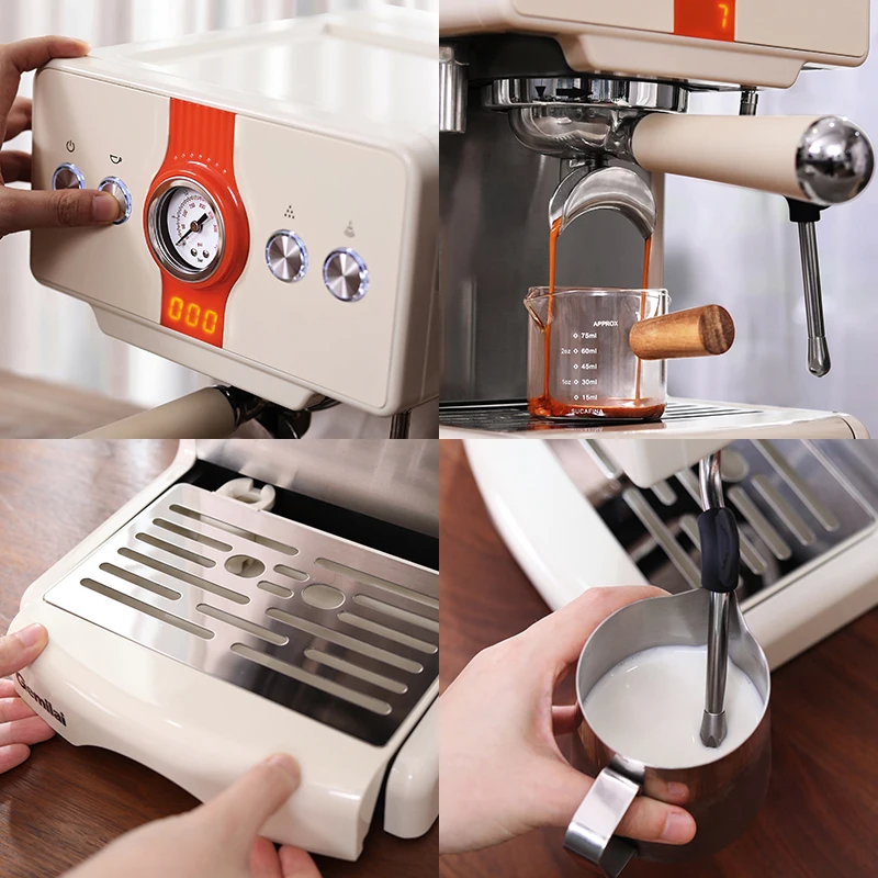 Gemilai CRM3609 shenzhen coffee mills vibration pump professional 58mm home espresso coffee maker with easy