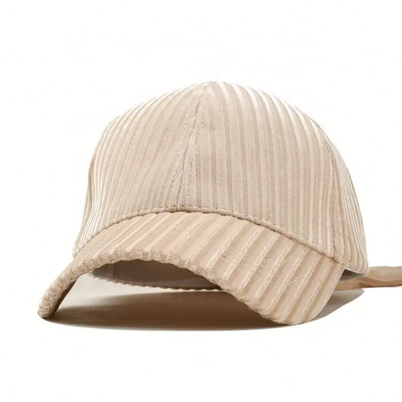 Colourful Blank Velvet Corduroy  Hip Hop 6-panel Baseball Cap for Adult Teenagers