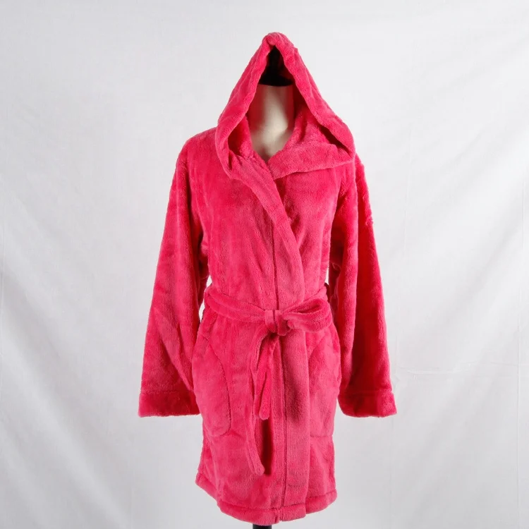 
plush cozy women bath robe with Hood Soft Comfy Warm Bathrobe dressing gowns 