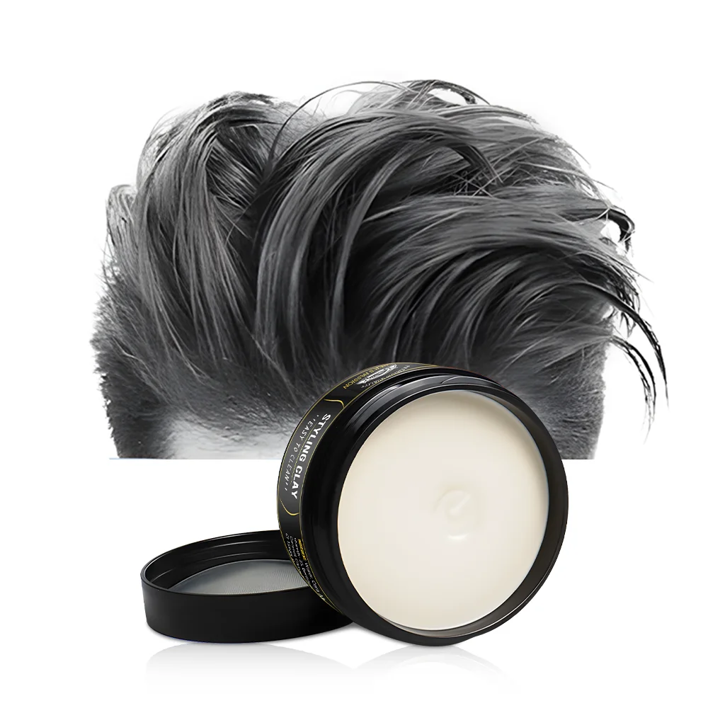 Alcohol-Welcome Test Sample Matte Look Adds Texture Men Hair Clay Wax Strong Hold Professional