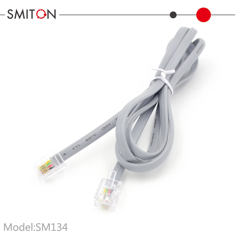 6P4C Phone Cord RJ11 Modular Telephone Cable Cord Line