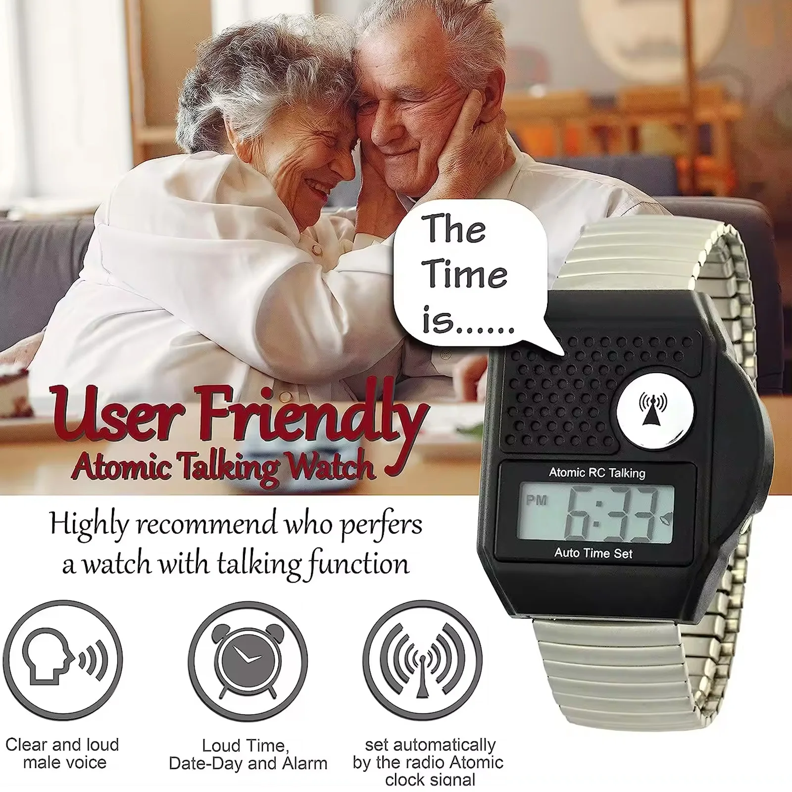 Sports Watches Men Wrist Waterproof Digital Talking Watch Original With Alarm Function Digital Watches Square