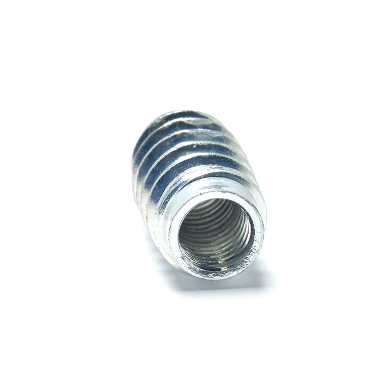 Customized All Sizes Zinc Plated Carbon Steel Hex Socket Furniture Nuts M6/M8/M10 Threaded Wood Insert Nut