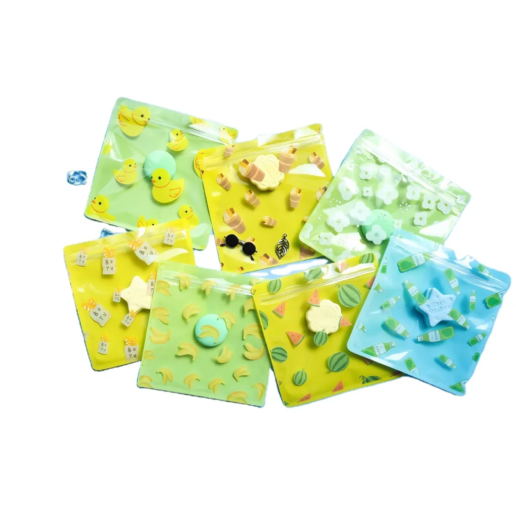 11* 10cm cute cartoon self-sealing cute transparent snack bag