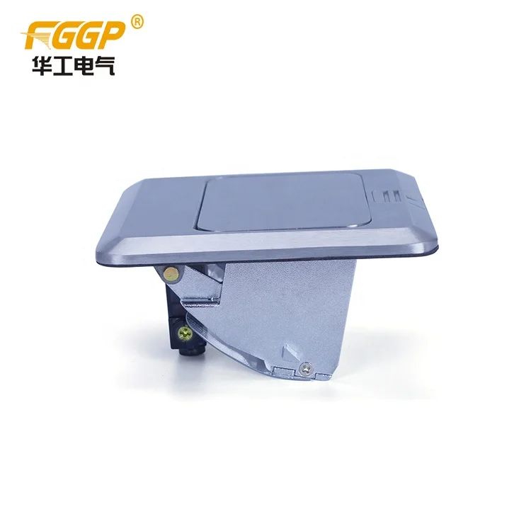 Aluminium popular factory supply  pop up empty floor socket outlet box no shocked