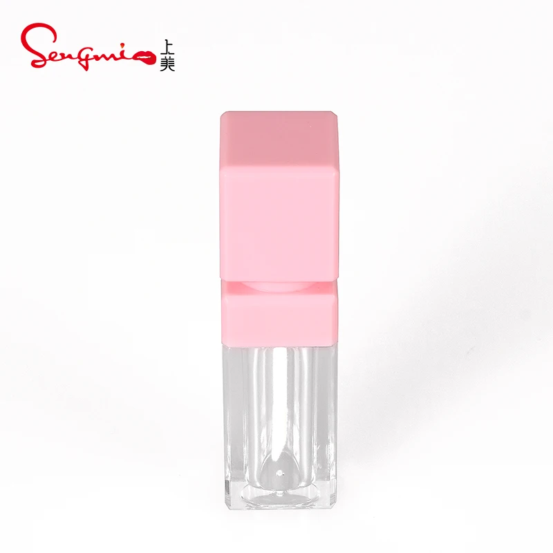 Manufacturer Elegant Pink Top  Lip Gloss Tube Lip Gloss Case Lip Gloss Container
