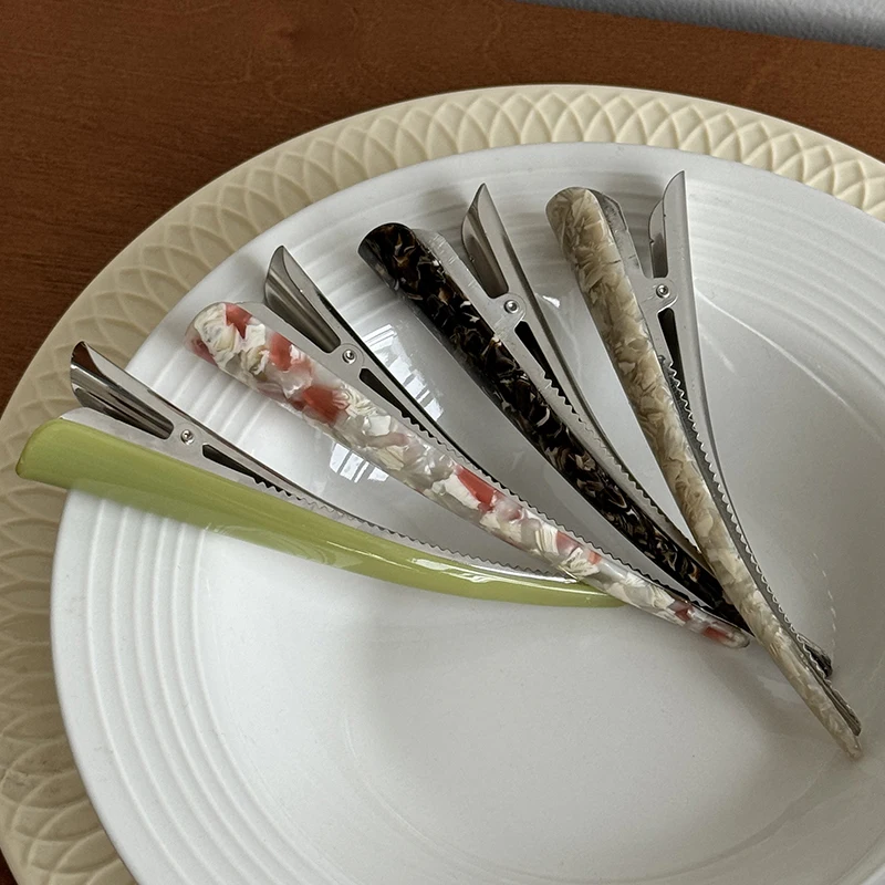 Korean Fashion High Quality Custom Hair Clips Cute Makeup Big Hair Duck Beak Grip Acetic Acid Hair Styling Accessory