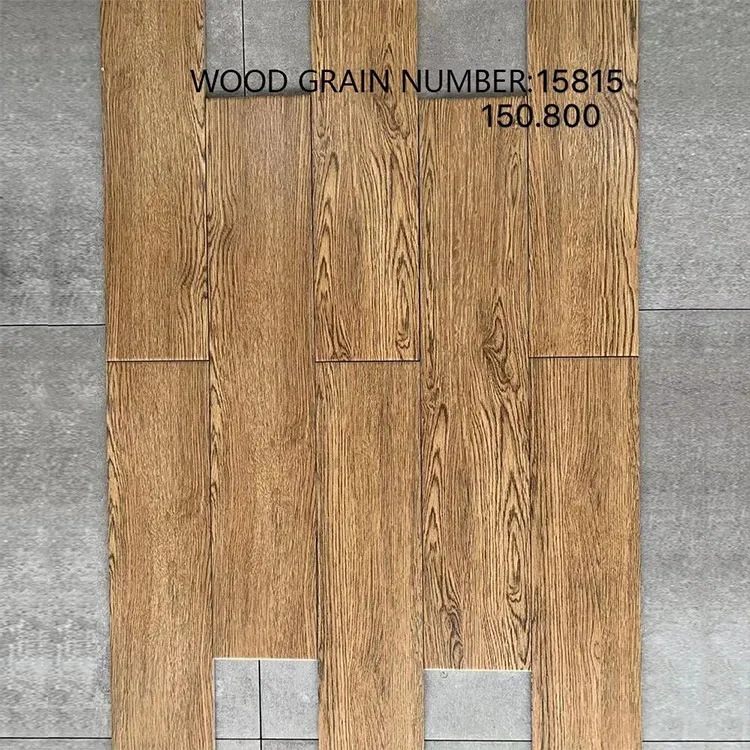 Brown Whole-body Straight Edges 150x900mm Wood Grain Texture Bedroom Floor Tile Nordic All-porcelain Non-slip Antique Bricks