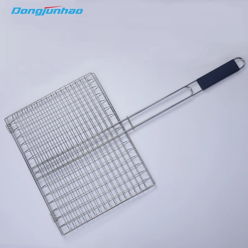 Портативная корзина для гриля из нержавеющей стали с антипригарным покрытием, инструмент для барбекю, сетка для барбекю, сетка для овощей, стейков, мяса, пикника, вечеринки