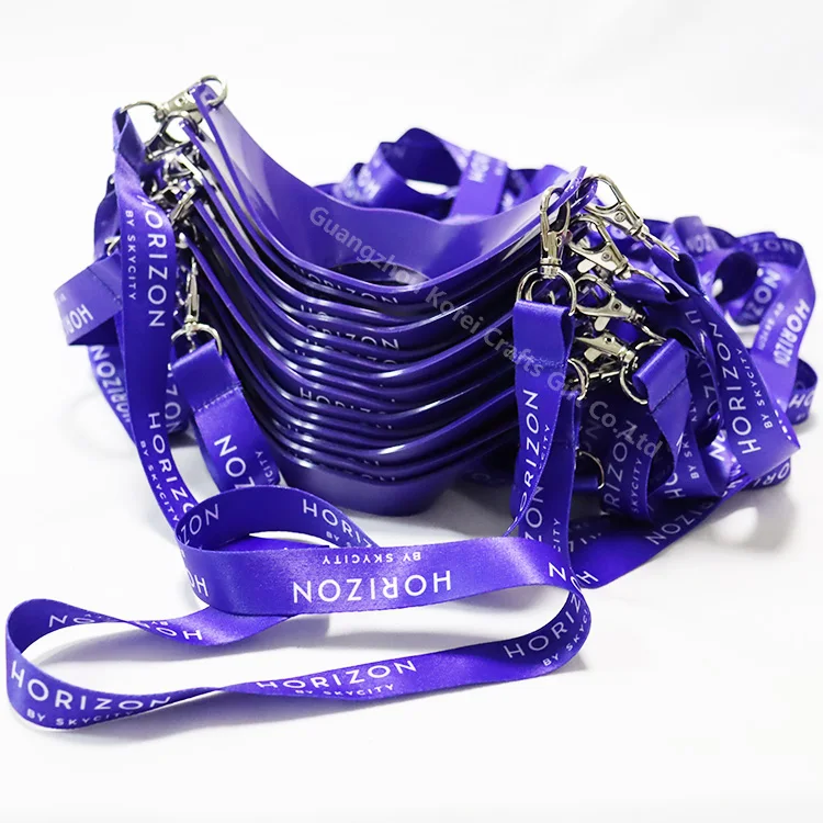 Kofei Custom Festival Party Pink Polyester Printing Insulator Holder Necklace Wine Glass Lanyards Drink Holder Neck Strap