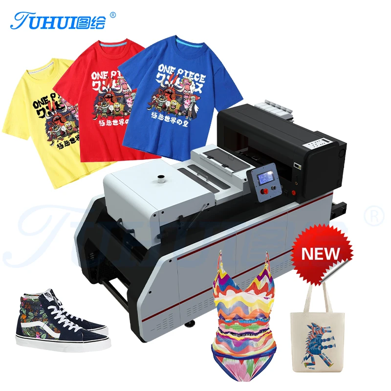 Best quality desktop heat transfer dtf printer PET Film T-Shirt Printing machine 60cm  dtf double xp600 i3200 print head printer