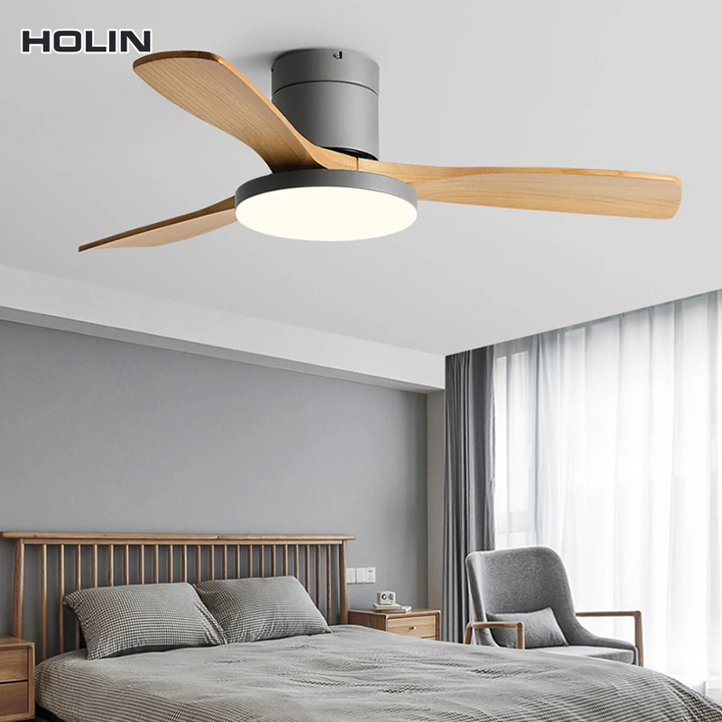 Manufacturers wholesale Support Dimmable Ac Dc 65w 3 Blade Smart Home Remote Control Ceiling Fan With Led Light