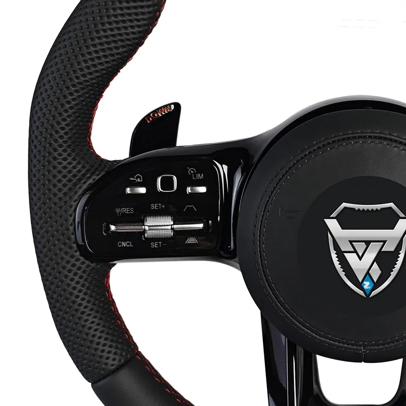 Customized black kit  red label steering wheel for Mercedes Benz A GLA B GLB C GLC E GLE CLS ZC-809-P74-F