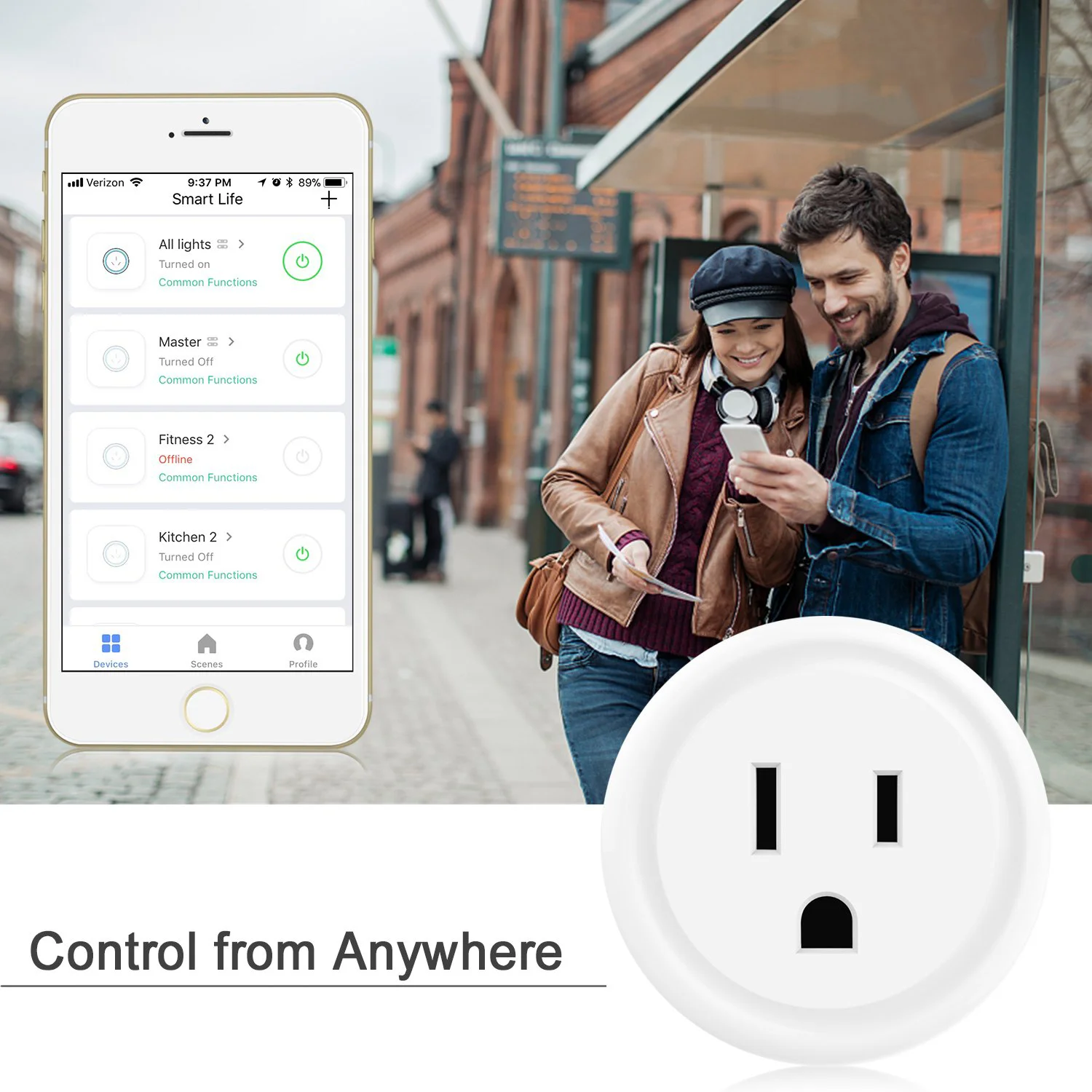 Умная розетка zigbee с поддержкой Wi-Fi 10 А