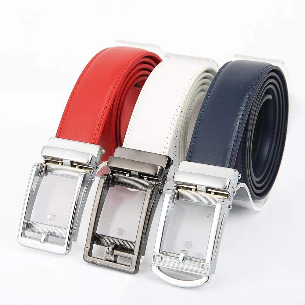 
Hot-Selling Wholesales New Design Busniess Strong Pure Genuine Leather Click Belt 
