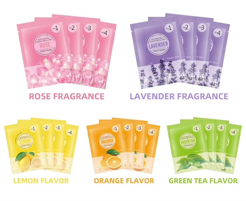 OEM Commission Foot Spa Orange Crystal Jelly SPA Salt Powder Soften Exfoliating Whiten Salt Jelly Pedicure Foot Bath Soak