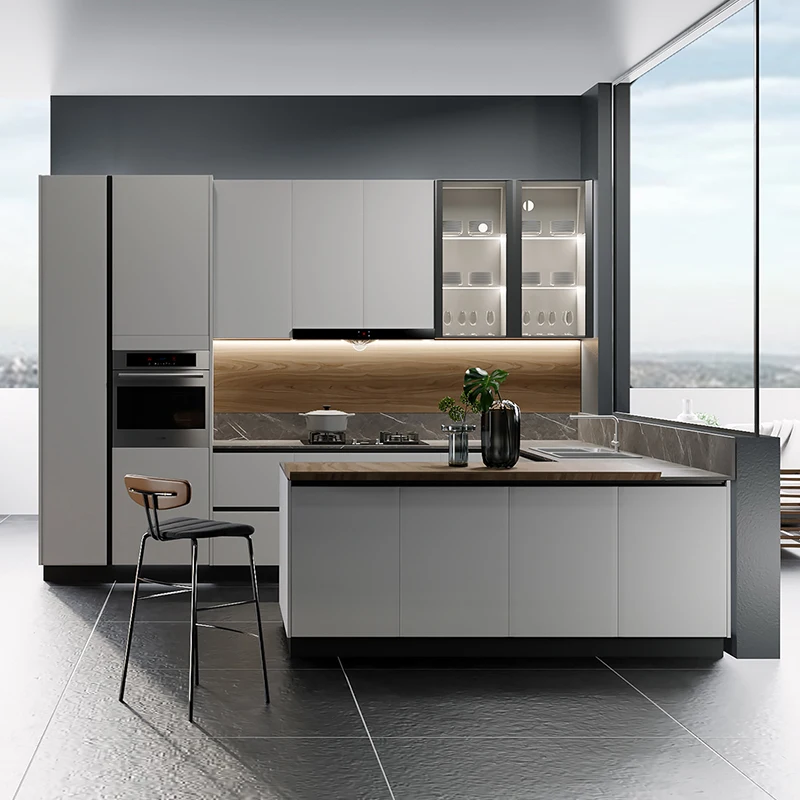 2024 luxury custom furniture island imported complete manufacturer modern cupboard designs china kitchen cabinet