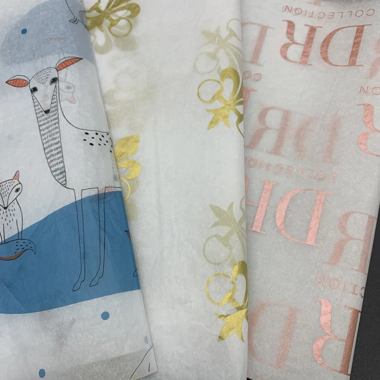 
Custom tissue paper packaging printed logo gift wrapping paper clothing 